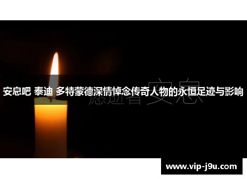 安息吧 泰迪 多特蒙德深情悼念传奇人物的永恒足迹与影响